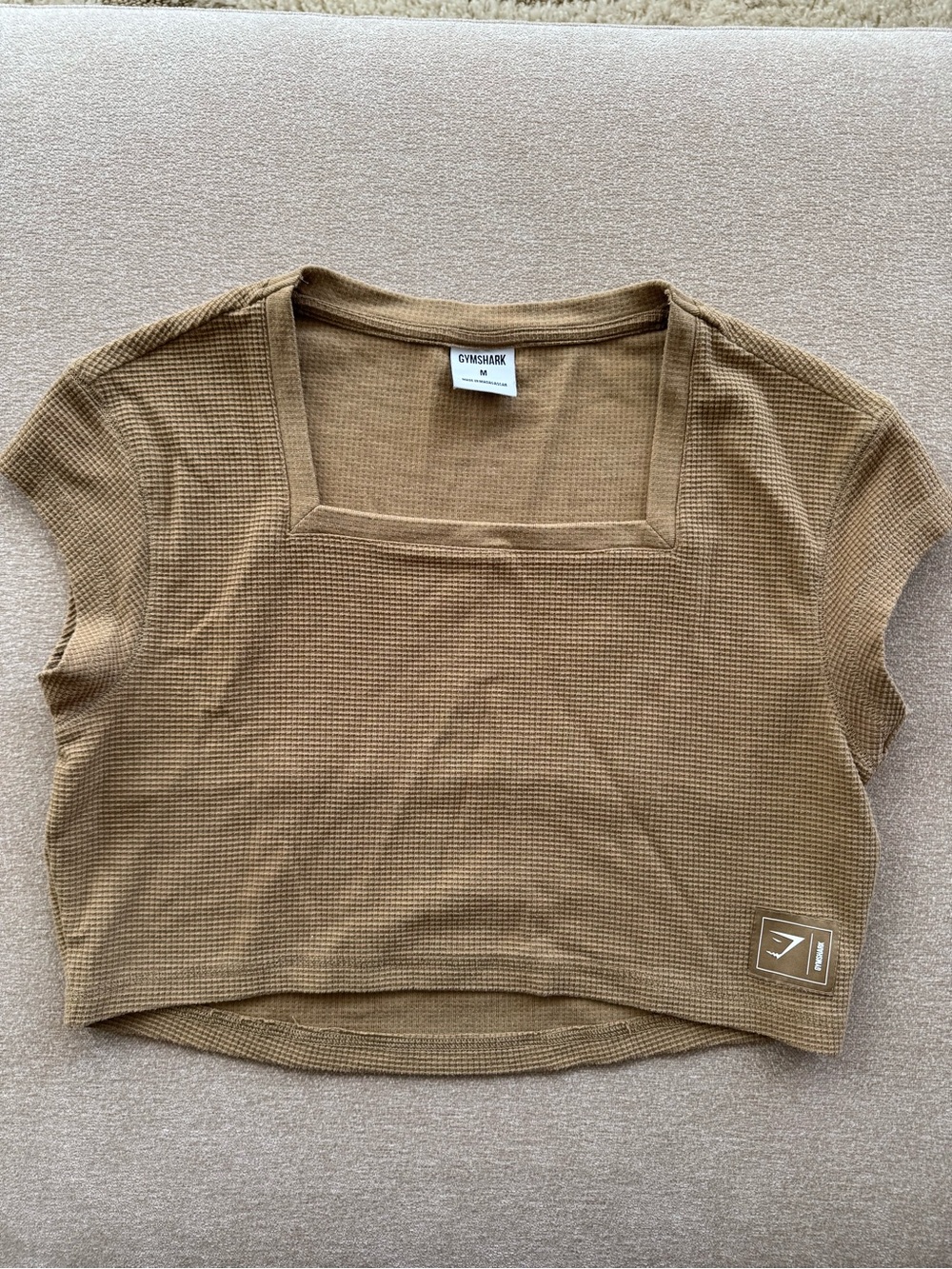Gymshark Cropped Waffle Knit Top